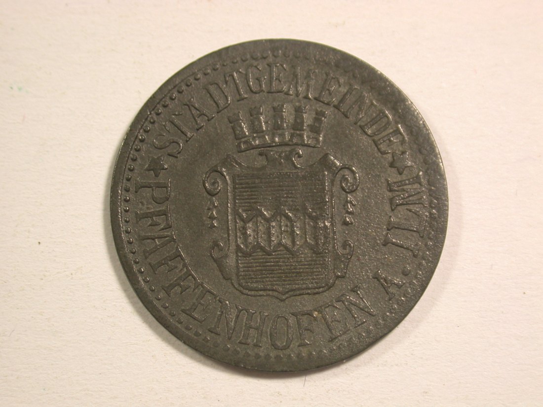  1510 Notgeld  Pfaffenhofen Ilm 10 Pfennig 1917 in vz-st Orginalbilder   