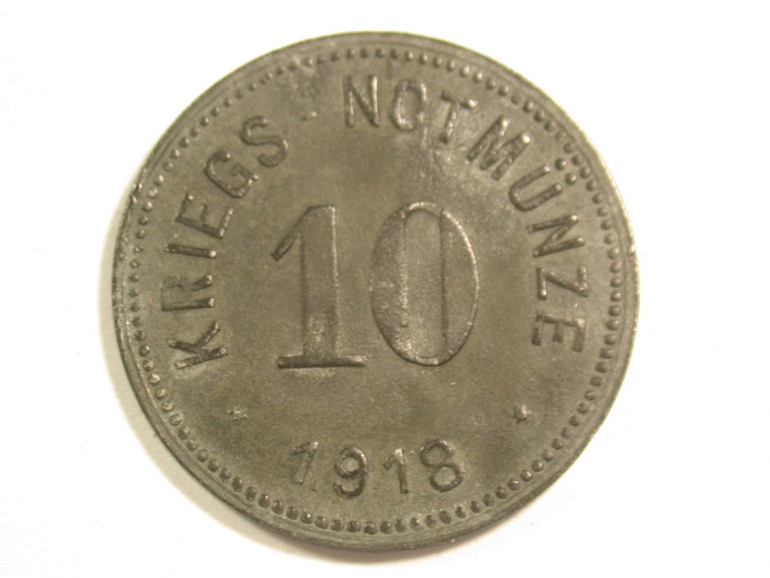 1510 Notgeld Bad Reichenhall 10 Pfennig 1918 in f.st R Orginalbilder