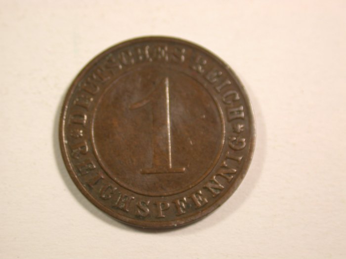 15004 Weimar 1 Reichspfennig 1934 F in ss+ Orginalbilder