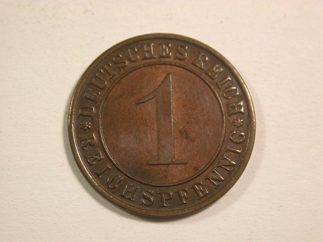 15004 Weimar 1 Reichspfennig 1935 D in vz+ Orginalbilder