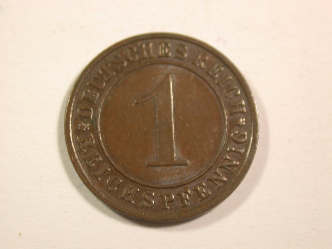  15004 Weimar  1 Reichspfennig  1935 E in ss-vz Orginalbilder   