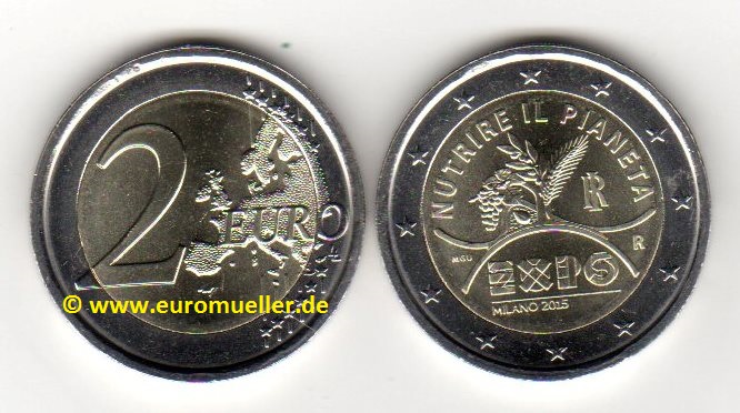 Italien 2 Euro Sondermünze 2015...Expo...unc.   