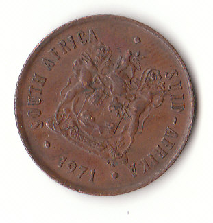  2 Cent Süd- Afrika 1971 (B595)   