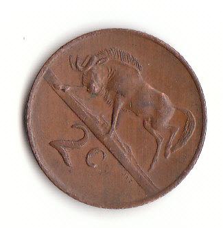  2 Cent Süd- Afrika 1971 (B595)   