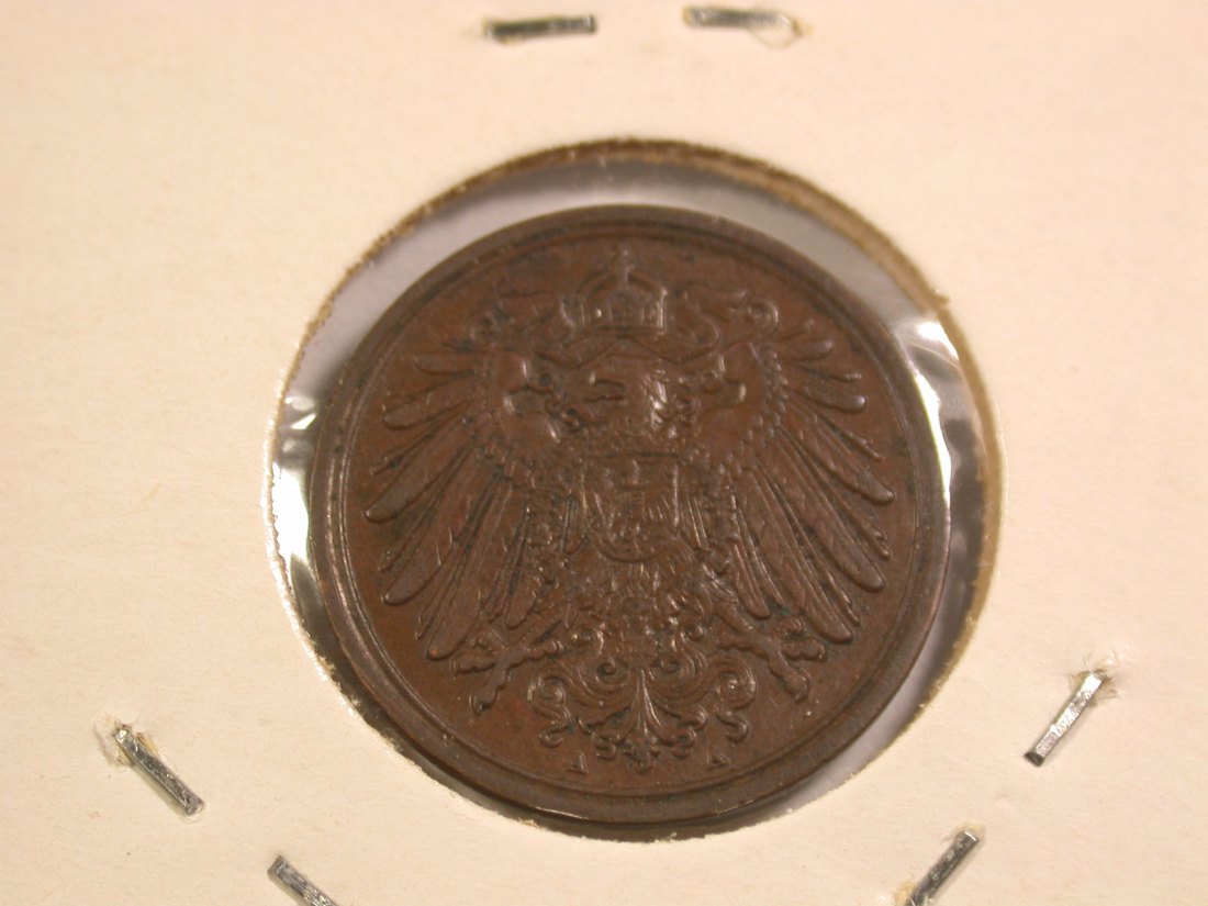  15107 KR  1 Pfennig 1909 A in vz-st   Orginalbilder   