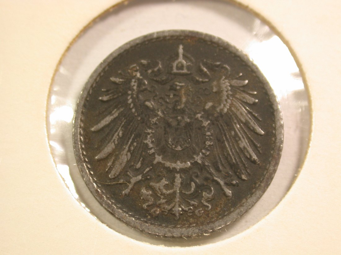  15107 KR  5 Pfennig 1915 G in ss-vz  Orginalbilder   