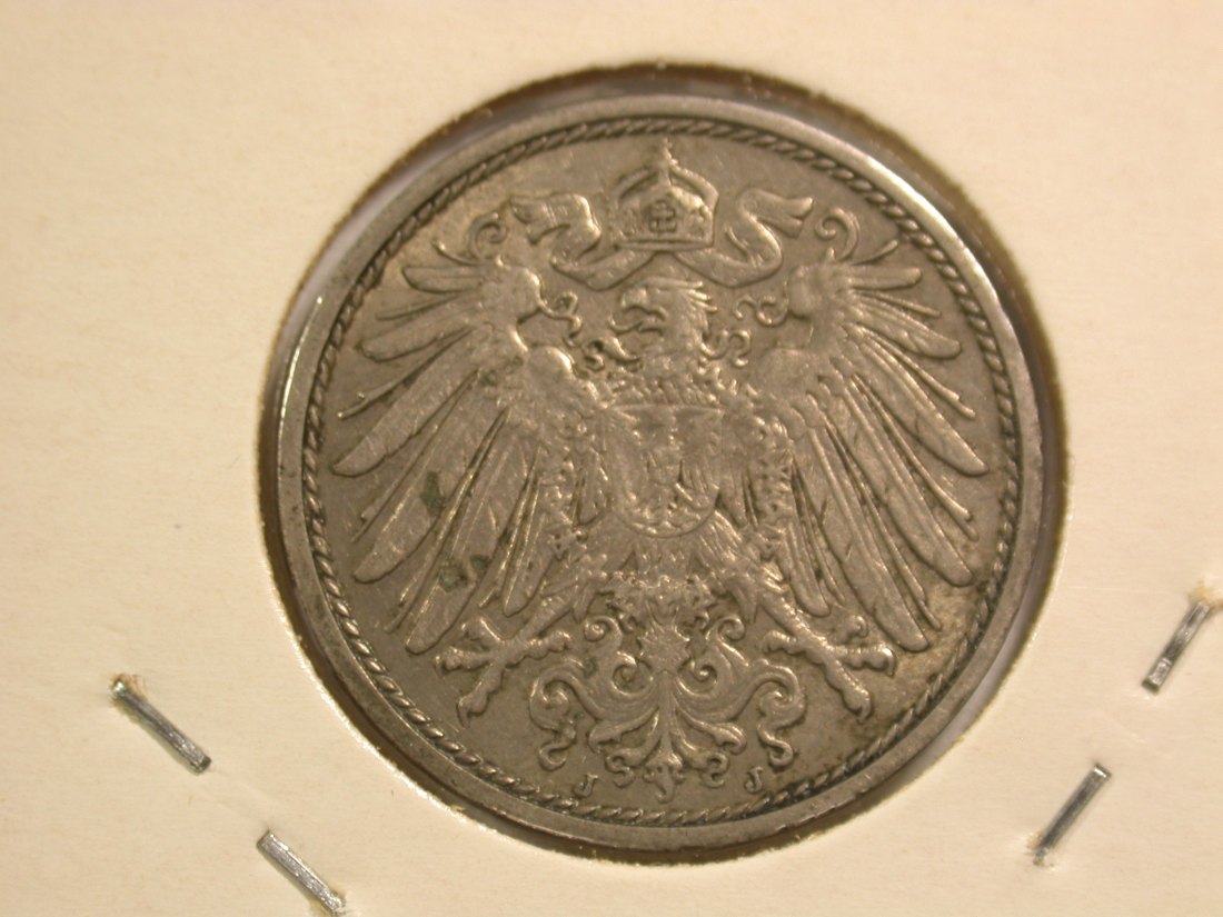  15109 KR  10 Pfennig 1907 J in ss-vz  Orginalbilder   