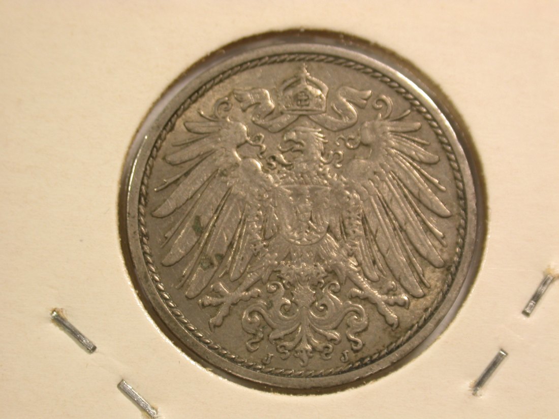  15109 KR  10 Pfennig 1907 J in ss-vz  Orginalbilder   