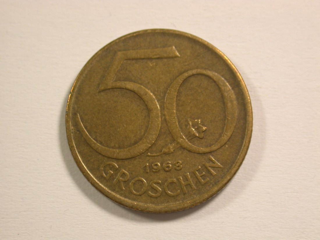  15109 Österreich 50 Groschen 1968 in ss+  Orginalbilder   