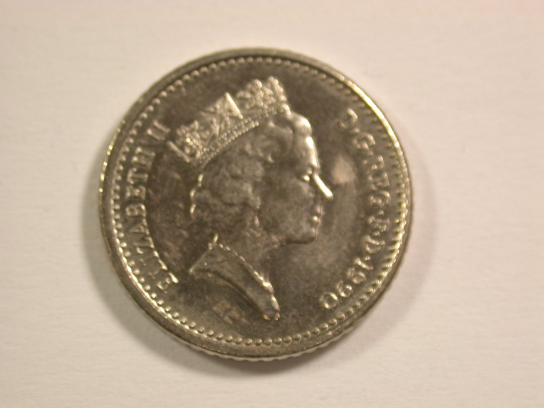 15109 Grossbritanien 5 Cent 1990 in f.st Orginalbilder