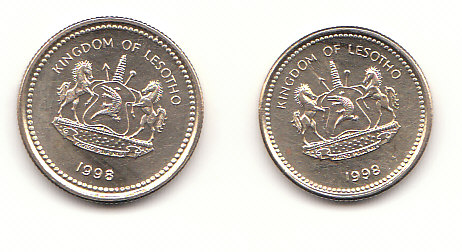  5 und 10 Lisente  Lesotho 1998 (B631)   