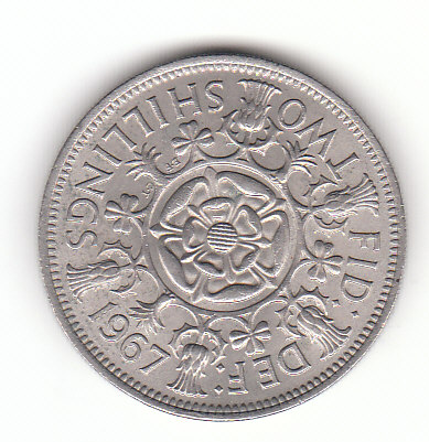  2 Shilling  Großbritannien 1967 (B650)   
