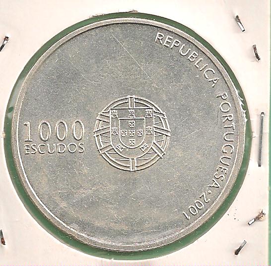  Portugal - 1000 Escudos 2001 Silber   