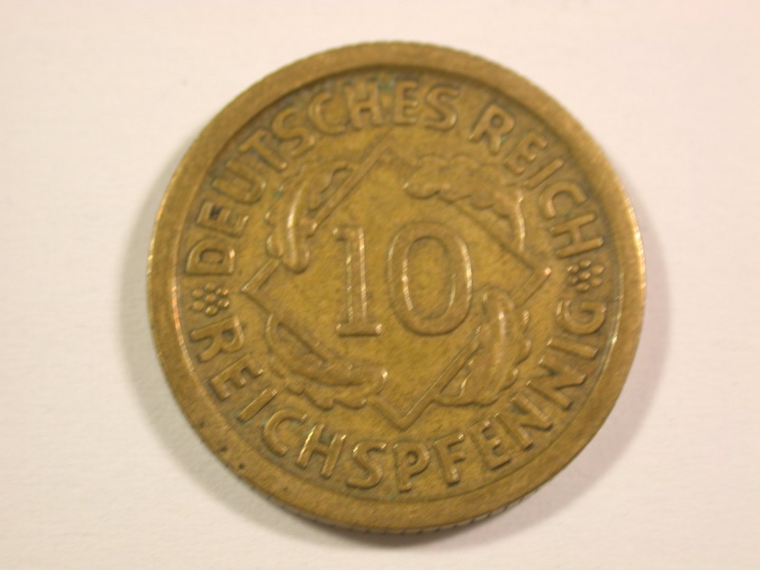  15110 Weimar 10 Reichspfennig 1925 F in ss   Orginalbilder   