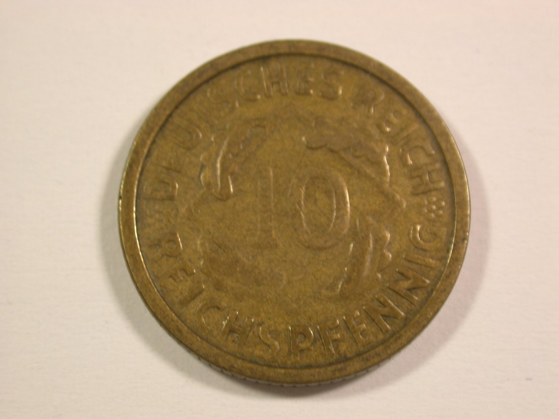  15110 Weimar 10 Reichspfennig 1925 G in ss   Orginalbilder   