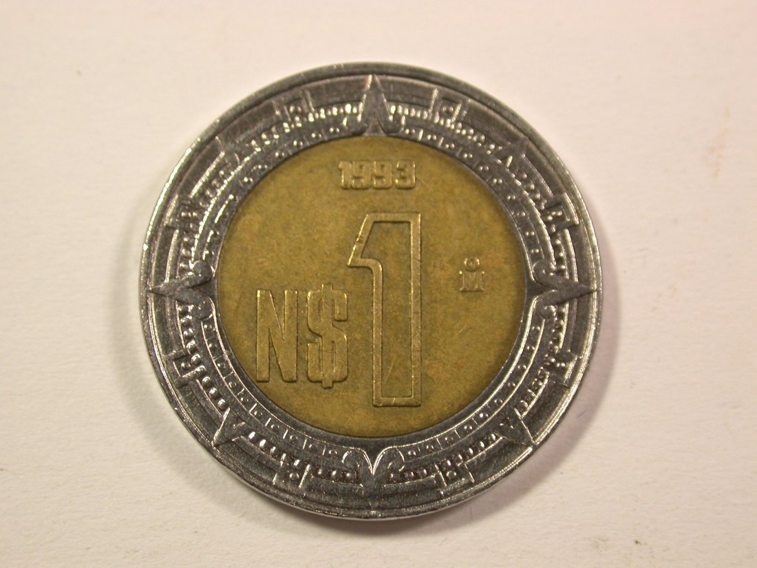15005 Mexico 1 Peso 1993 in ss+ Orginalbilder