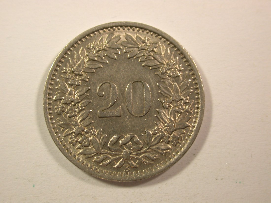 15005 Schweiz 20 Rappen 1969 in ssü/ss-vz Orginalbilder