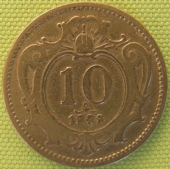 Österreich 10 Heller 1893