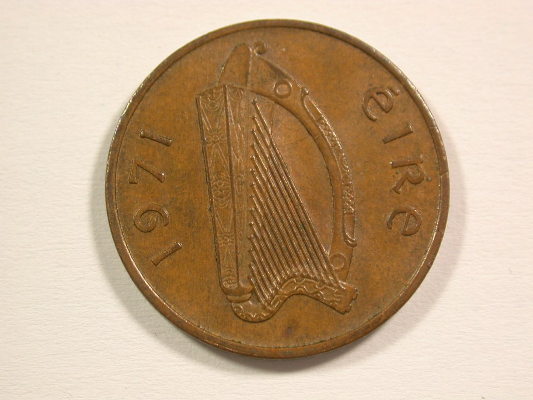  15006 Irland  1 Penny 1971 -2- Orginalbilder   