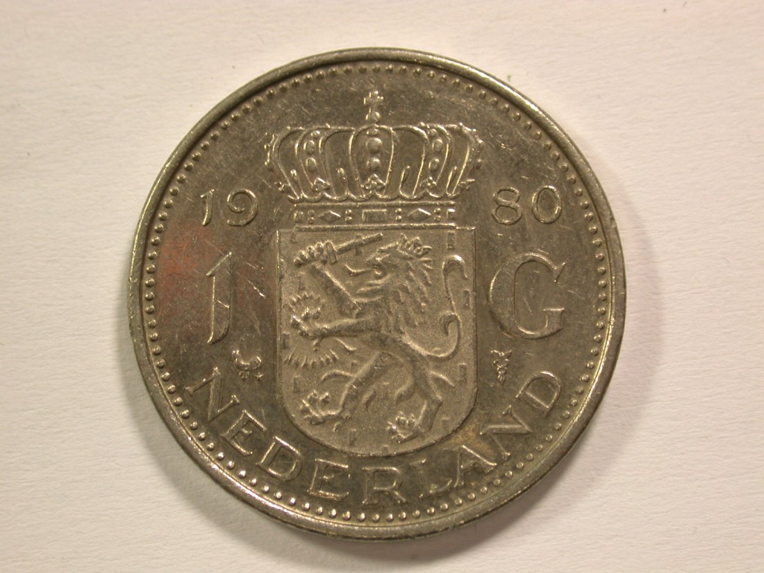  15006 Niederlande  1 Gulden  1980  Orginalbilder   