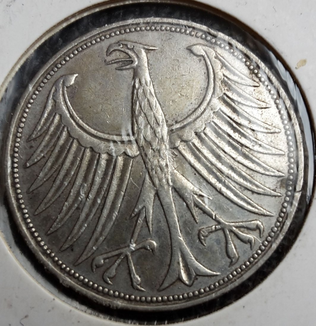  5 Mark Silberadler 1951 D Jaeger 387 XL Bild (Silber 7 gramm fein)   