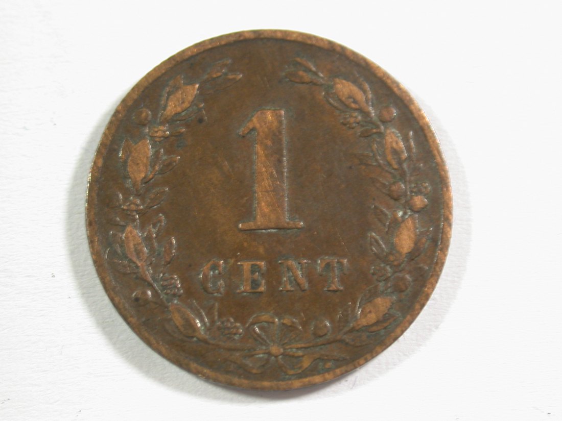  15007 Niederlande 1 Cent 1880 in ss Orginalbilder   