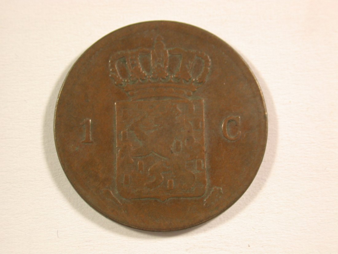 15007 Niederlande 1 Cent 1826 in s-ss Orginalbilder