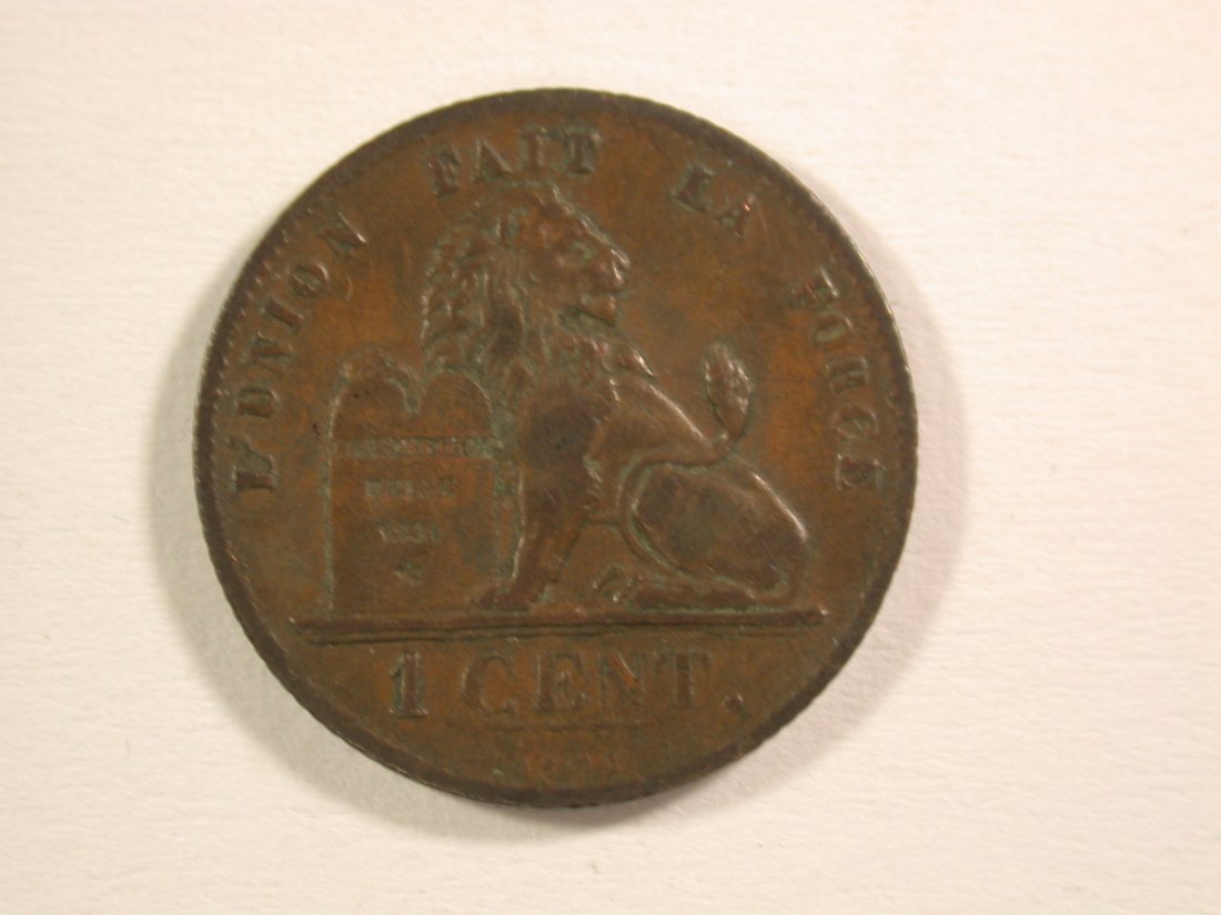  15007 Belgien  1 Cent 1870 in ss+/ss-vz Orginalbilder   