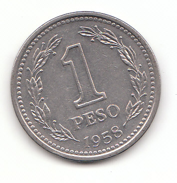  1 Peso Argentinien 1958 vorz. (B554)   