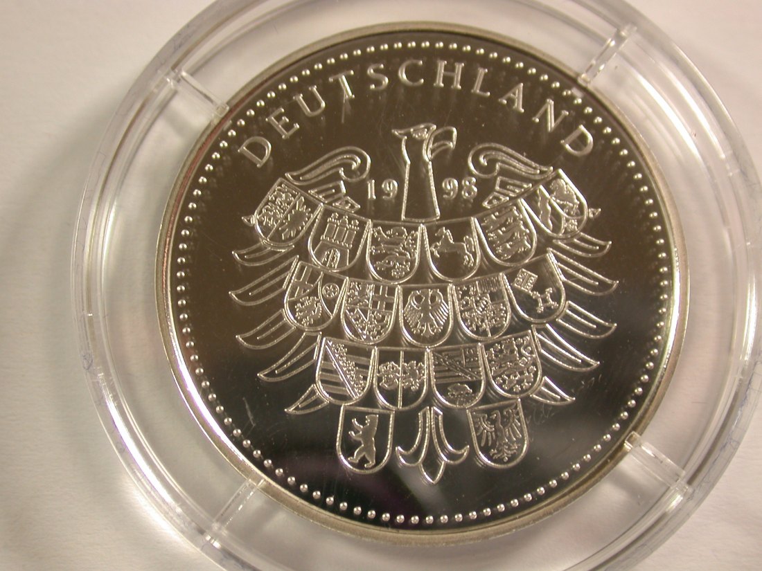  15008 Medaille  Ludwig Erhard 1998 Polierte Platte Orginalbilder   