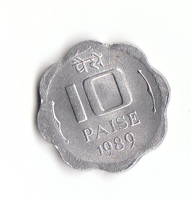  10 Paise Indien 1989 (B551)   