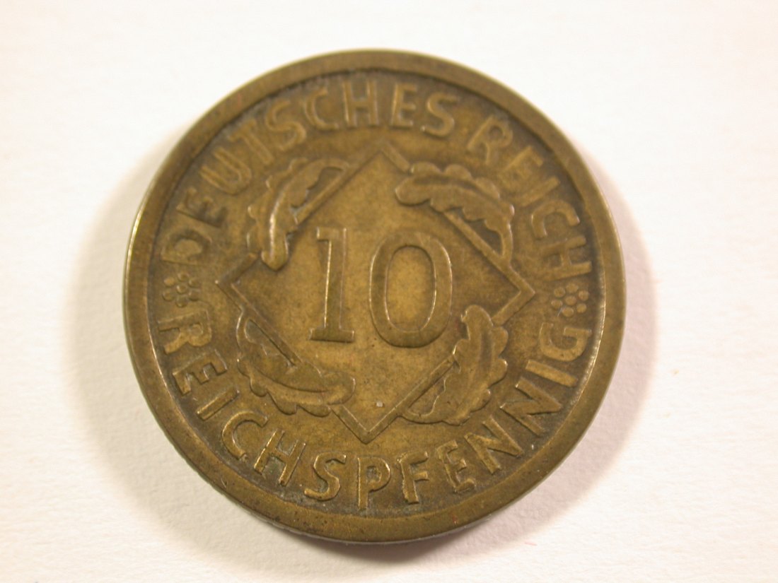  15009 Weimar  10 Reichspfennig 1926 A in ss/ss+ Orginalbilder   