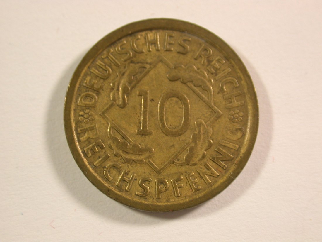 15009 Weimar 10 Reichspfennig 1932 A in ss+ Orginalbilder