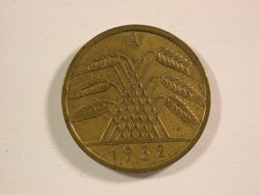  15009 Weimar  10 Reichspfennig 1932 A in ss+ Orginalbilder   