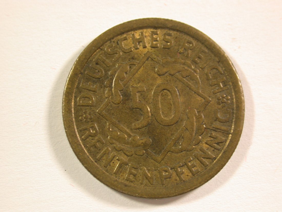  15009 Weimar  50 Rentenpfennig 1923 G in f.vz Orginalbilder   