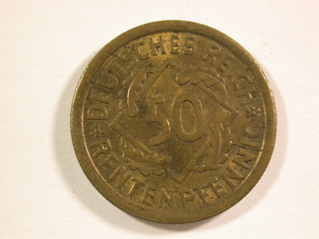 15009 Weimar 50 Rentenpfennig 1923 G in f.vz Orginalbilder