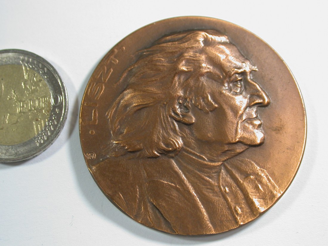  15010 Liszt einseit. Bronzemedaille 50mm Orginalbilder   