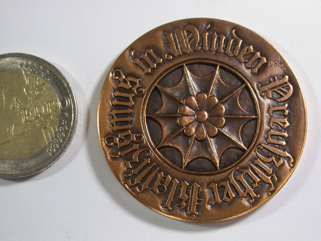  15010 Münzfreunde Minden 1980 Bronze Mattiert Orginalbilder   