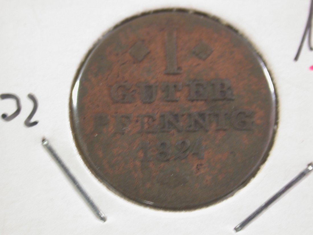  15111 Hessen-Kassel für Schaumburg Pfennig 1824 in ss Orginalbilder   