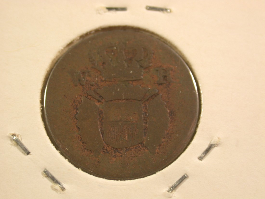  15111 Hessen-Kassel für Schaumburg Pfennig 1824 in ss Orginalbilder   