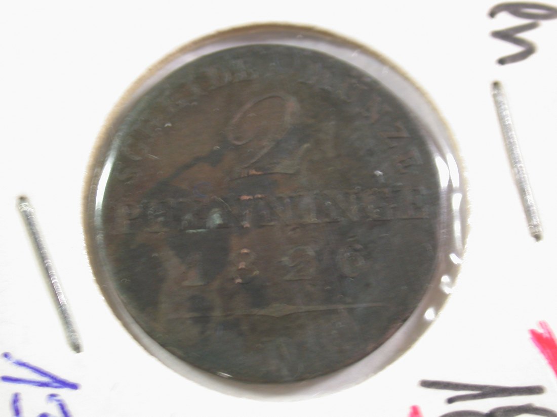  15111 Preussen 2 Pfennig 1826 D Düsseldorf in s-ss Orginalbilder   