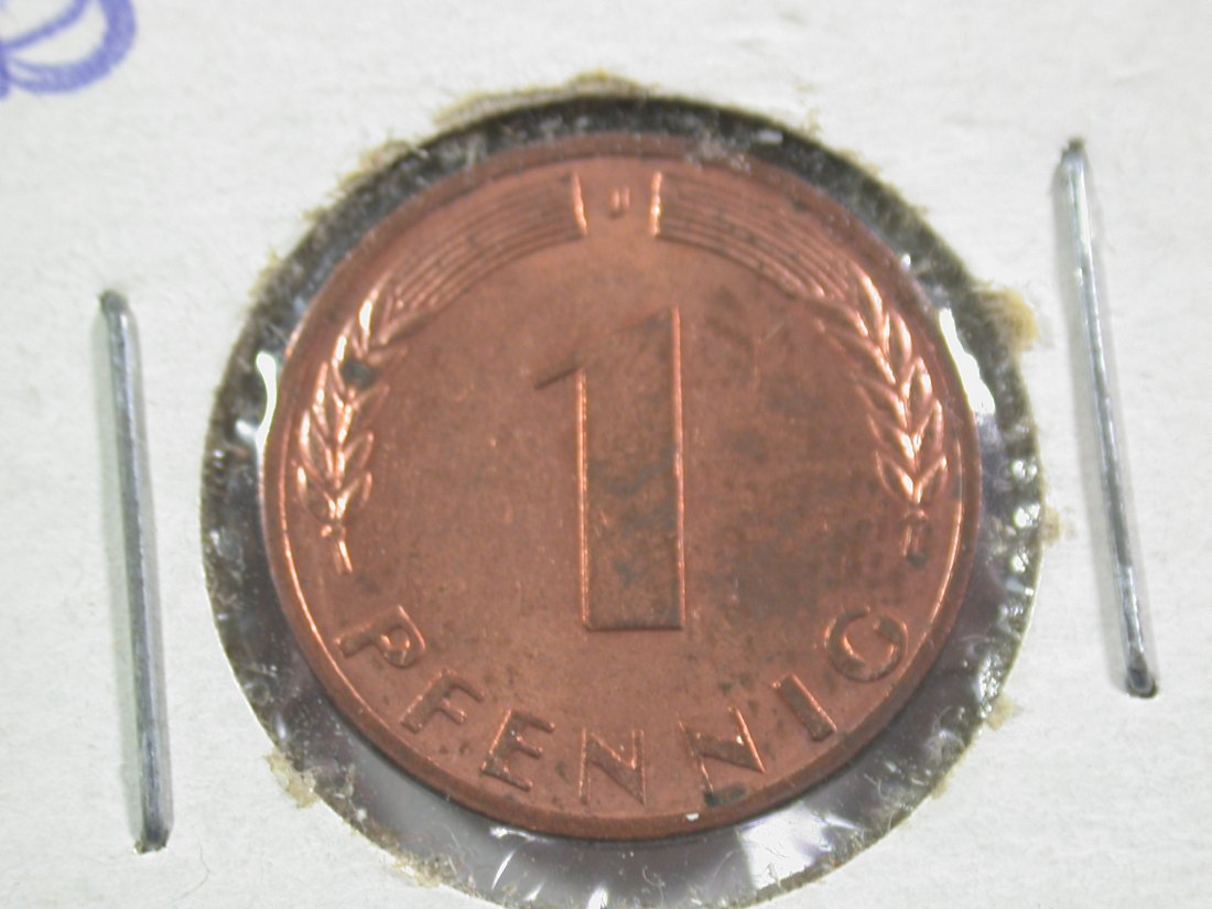  15111 BRD 1 Pfennig 1968 J in vz-st Orginalbilder   