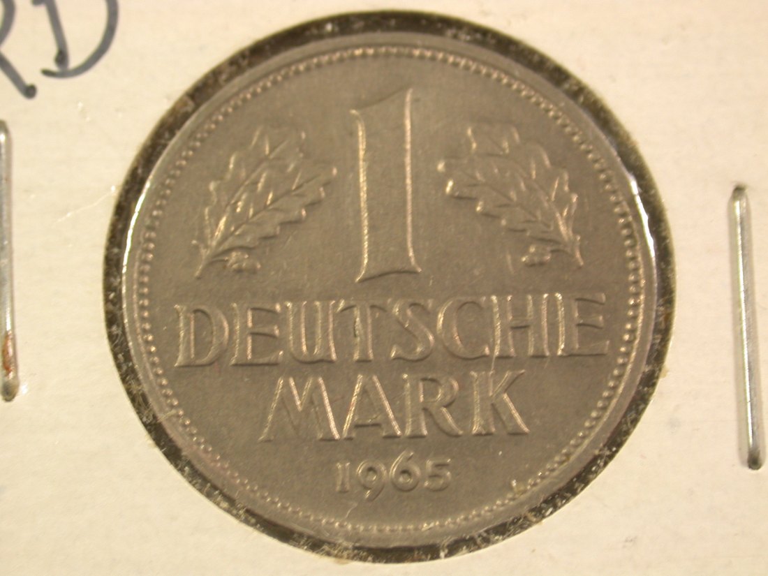  15111 BRD 1 Mark 1965 G in ss+/ss-vz Orginalbilder   