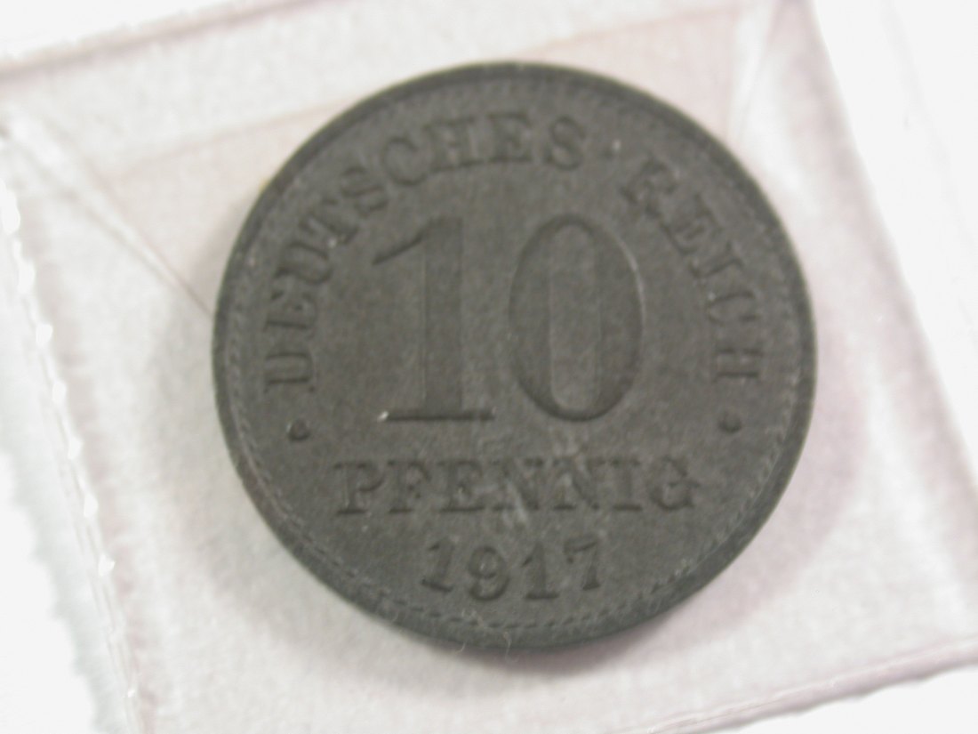  15111 KR 10 Pfennig 1917 in ST Orginalbilder   