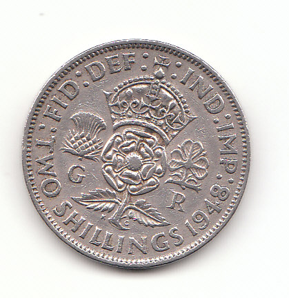  2 Shilling  Großbritannien 1948 (F222)   