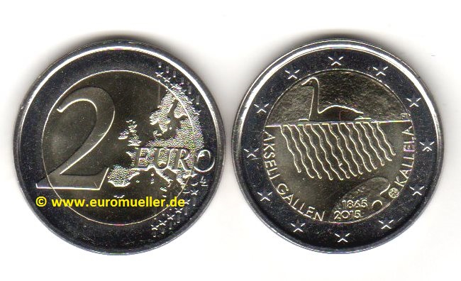 Finnland 2 Euro Gedenkmünze 2015...A. Gallen Kallela   