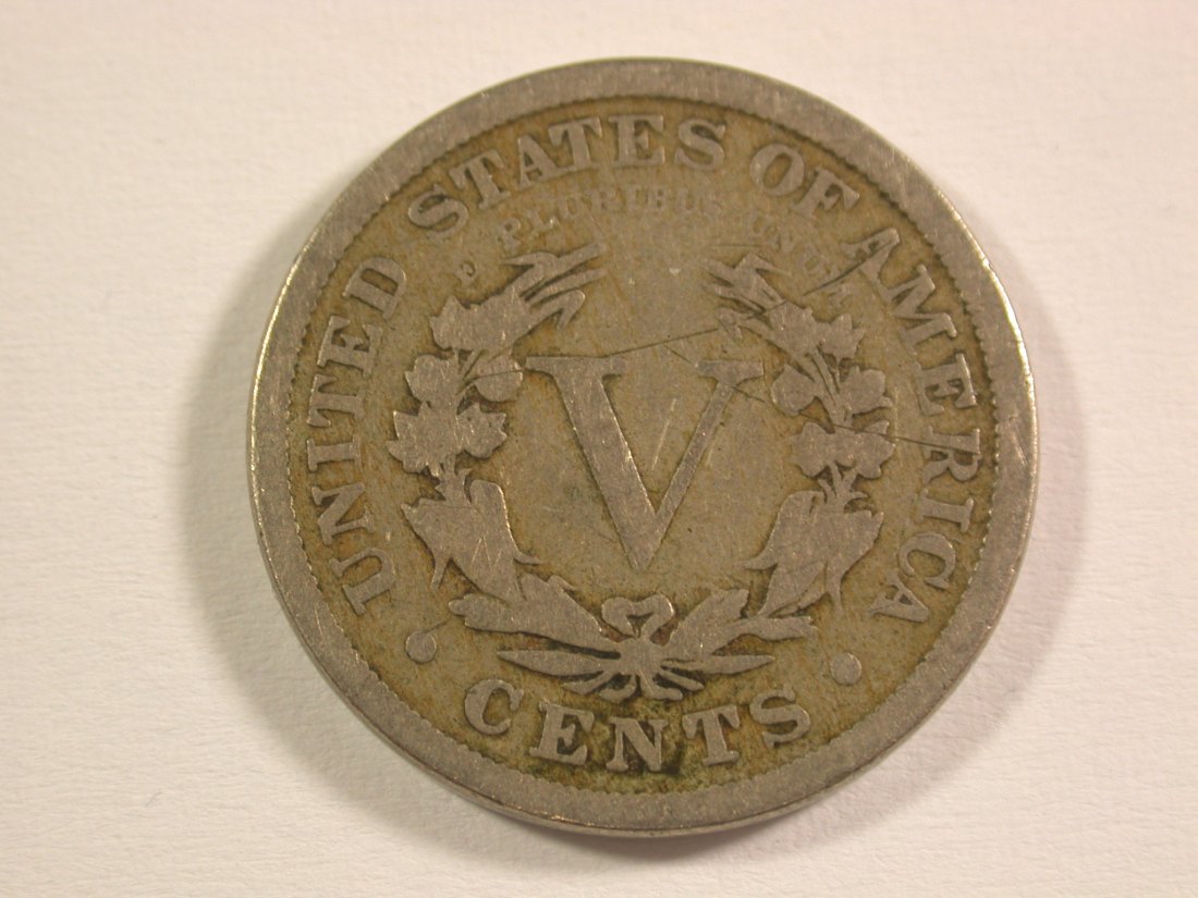  15112 USA  5 Cent 1892  in s-ss (F-VF)  Orginalbilder   