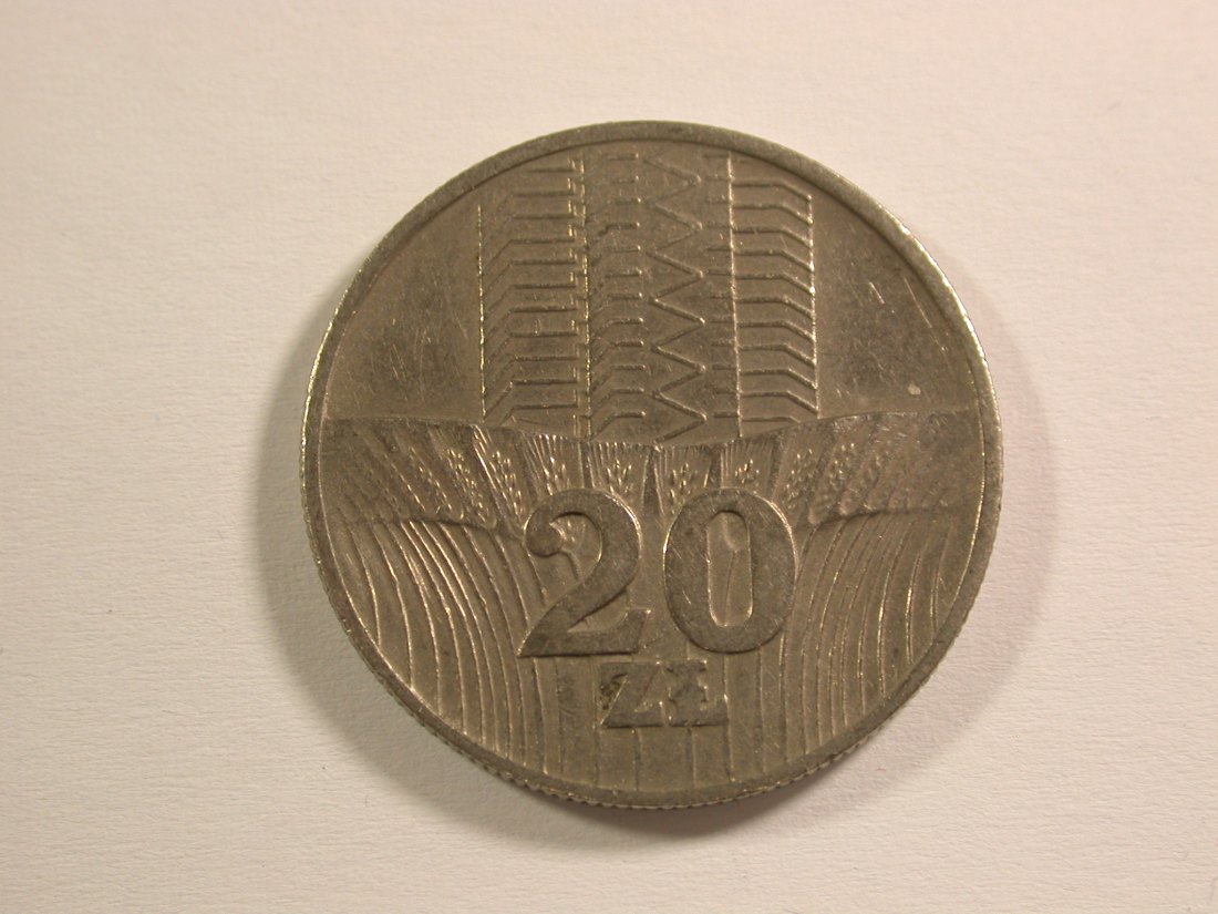  15112 Polen 20 Zl. 1974 in ss-vz Orginalbilder   