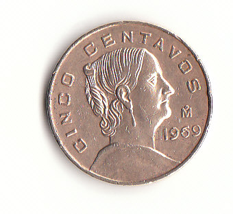  5 Centavos Mexiko 1969 (H784)   