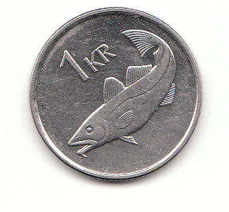  1 Krona Island  1991 (B708)   